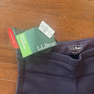LL Bean NWT Primaloft Fleece-Lined Thermal Leggings PS Petite Small Navy Blue